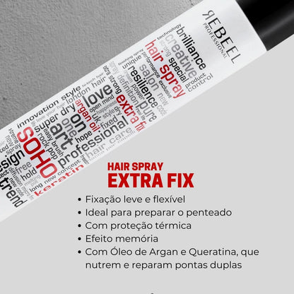 Spray Fixador Rebeel Extra Fix Soho 750ml