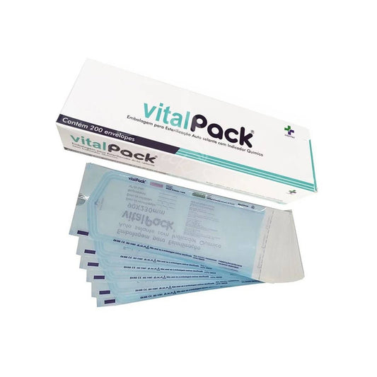 Envelope Autoselante Para Esterilização VitalPack 10x23cm Com 200 und