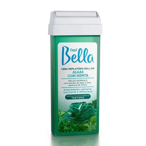 Refil Cera Depilatória Roll-on Algas com Menta 100g Depil Bella