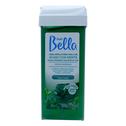 Refil Cera Depilatória Roll-on Algas com Menta 100g Depil Bella